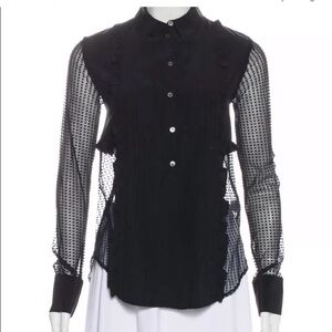 Marissa Webb Semi Sheer Blouse